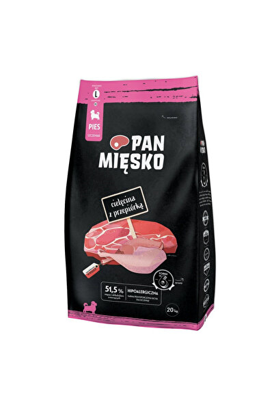 Pan Mięsko Hrană uscată pentru câini PAN MĘSKo Vițel cu prepeliță L 20kg