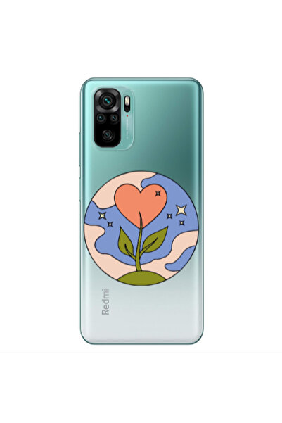 Other Xiaomi Redmi Note 10S Hearted Flower Transparent Silicone TPU Θήκη