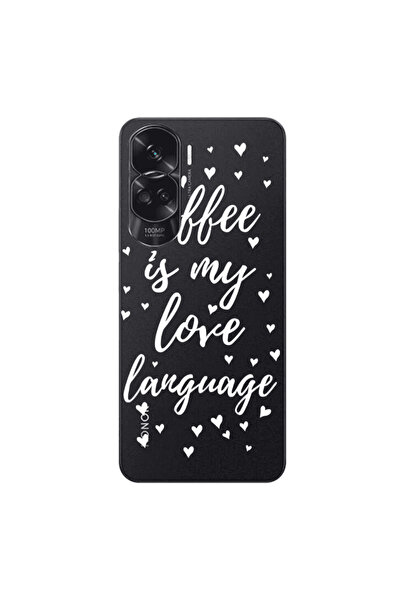 Other Honor 90 Lite 5G Coffe is my love language Transparent Silicone TPU Θήκη