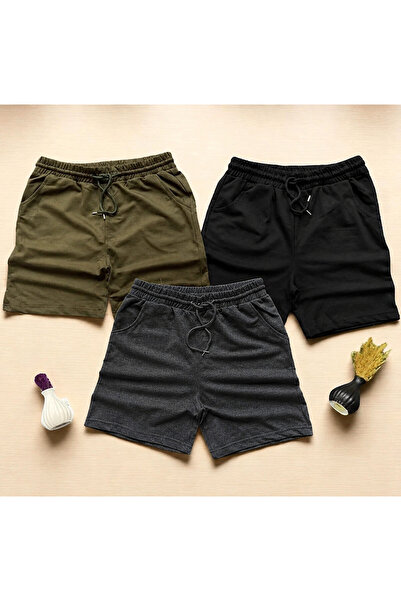 Karatopak 3-Pack Unisex Summer Comfortable Basic Shorts
