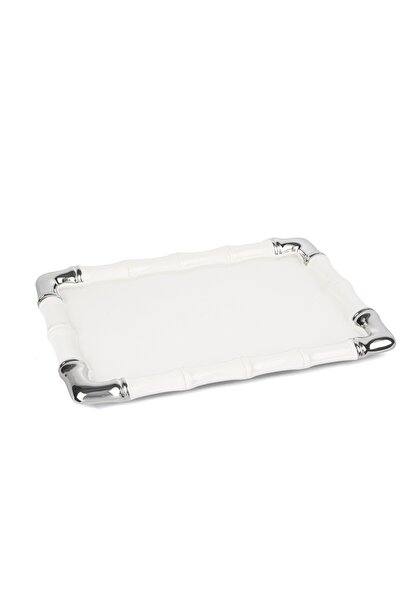Mikasa Moor Beyaz Silver Dikdörtgen Servis 25x35cm