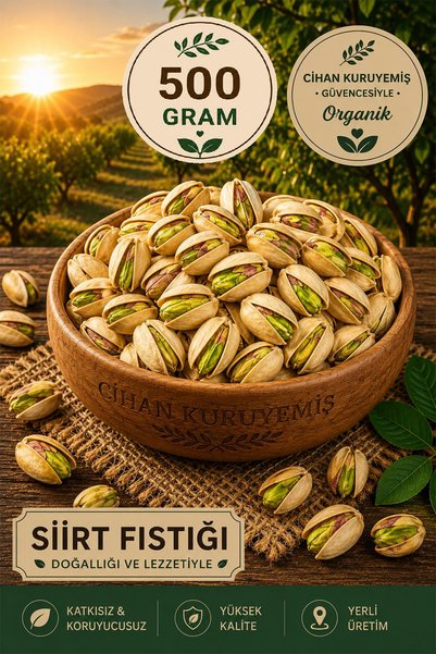 Cihan Kuruyemiş 500gr. Kavrulmuş Siirt Fıstığı