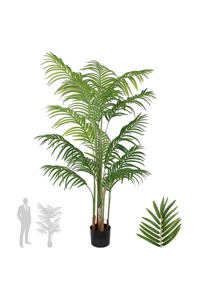 Roberto Rossi Palmier artificial H170cm Lady palm cu 15 tulpini si 15 frunze