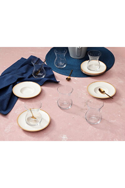 Porland Gold Gilding 12 Piece Tea Set for 6 People