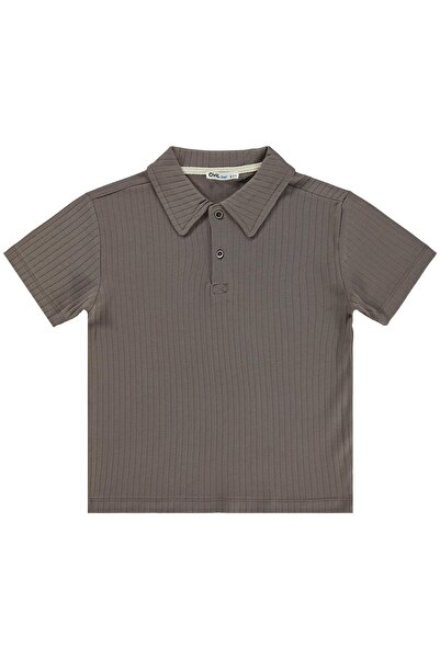 Civil Boys Polo Collar Camisole T-Shirt for 6-9 Years - Brown