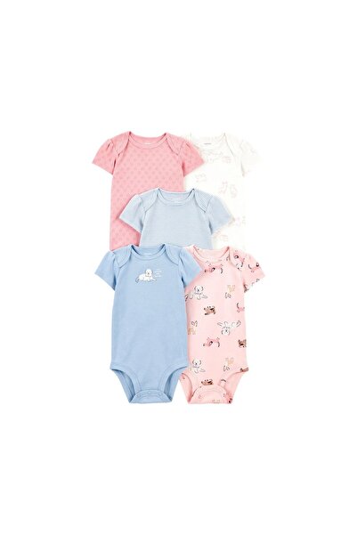 Carter's Layette Kız Bebek Kısa Kollu 5'li Body 1T010610