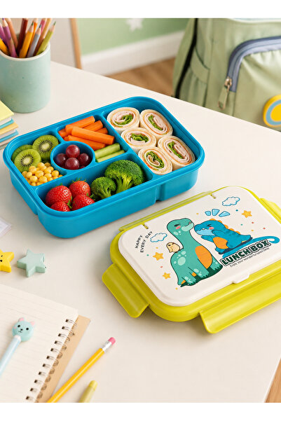 Generic Kids Lunch Box, 5 Compartment Bento Box, Stackable Leakproof Containe...