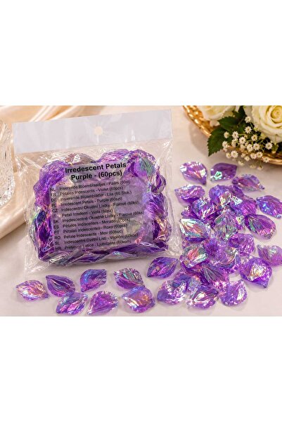 Home Iridescent Decorative Petals – Top Bottom Set of 120 Pieces (2 x 60 pcs.)