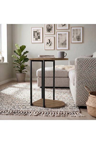 Mourah Home Roya Modern Side Table 56cm W - Brown M.SH.29382.3