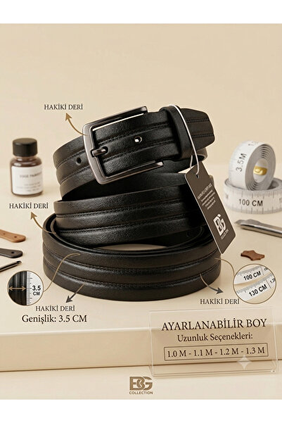 ATKGİYİM Elegance and Durability Combined: Fabric Belt 100% Genuine Leather, ...
