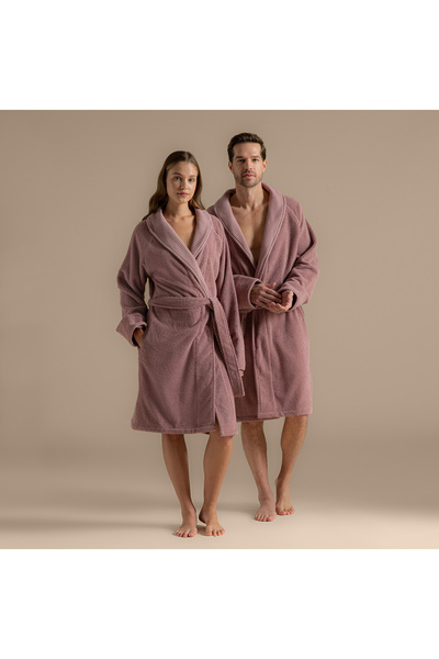 Chakra Halat de baie unisex Eva Cotton 100% bumbac, culoare trandafir cenușiu