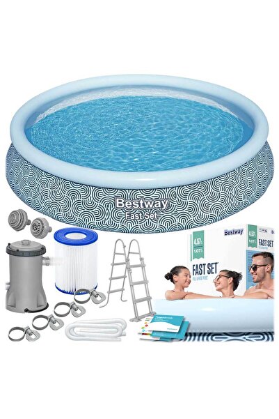 BESTWAY 57372 piscină extensibilă de grădină 11-în-1 457 x 107 cm