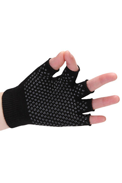 choice2 Black Half-Finger Workout Gloves Non Slip Fingerless Yoga Gloves Fing...