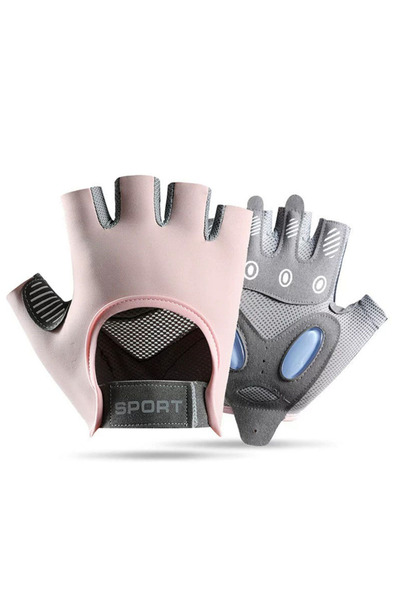 Choice1 M Pink Bike Gloves for Fitness Cycling Half Finger Gloves Men Women A...