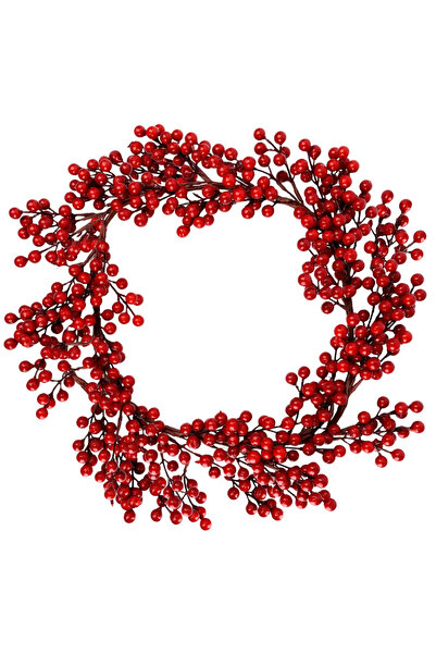 Vilde Coroană artificială de Crăciun cu Ilex 50 cm