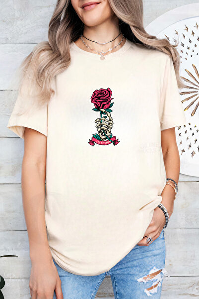 Sarah's Boutique Women's T-shirt – 100% cotton – Skeleton Rose