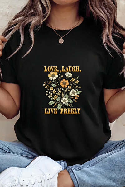 Sarah's Boutique Women's T-shirt – 100% cotton – Love Laugh