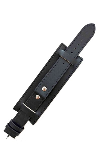 OEM Curea de ceas din piele Jastrap stil militar (72349-JA-BLACK) 18mm