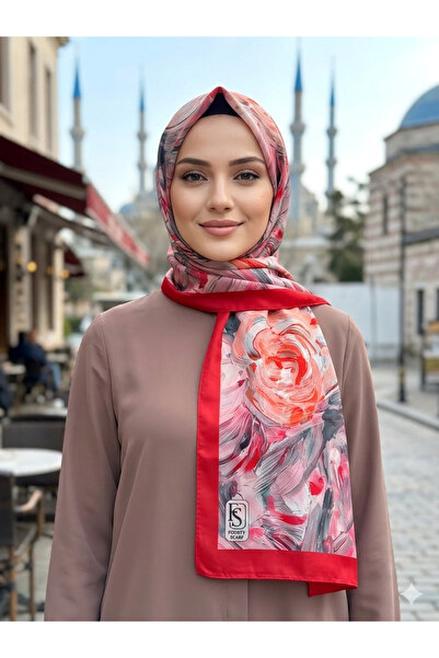 REMOMODA Italian Silk Chiffon Shawl Tie-Dye Pattern, High Quality, Soft and S...