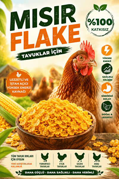 MayPro Tarım Mısır Flake Tavuklar İçin Doğal Enerji Destekleyici Tamamlayıcı ...
