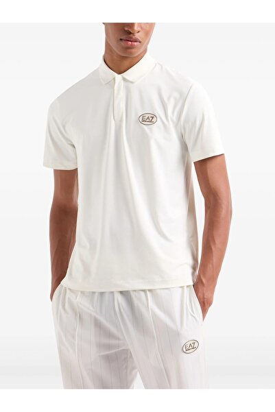 EA7 Emporio Armani Özel Kesim EA Kartal Sırt Baskılı Pike Polo Yaka Tişört