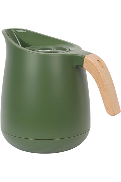 HOMEVEO Thermal Flask for Tea and Coffee, 98108, 1 Liter Capacity, Olive, Pla...