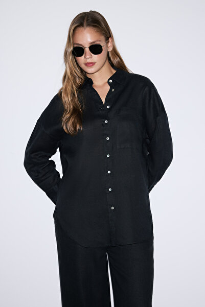 U.S. Polo Assn. Women's Black Long Sleeve Shirt 50320121-Vr046