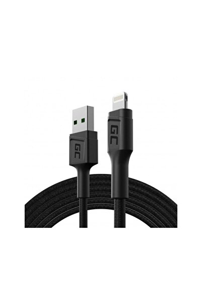 Greencell Green Cell KABGC18 USB-A to Lightning Cable, 2m, Black