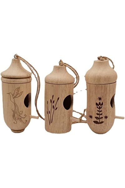 Arabest Hummingbird House,Natural Pine Wood,Nesting,Easy Clean,with Drain Hol...