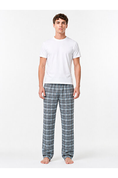 Sude HOMEWEAR Erkek Ekose Desenli Alt Pijama