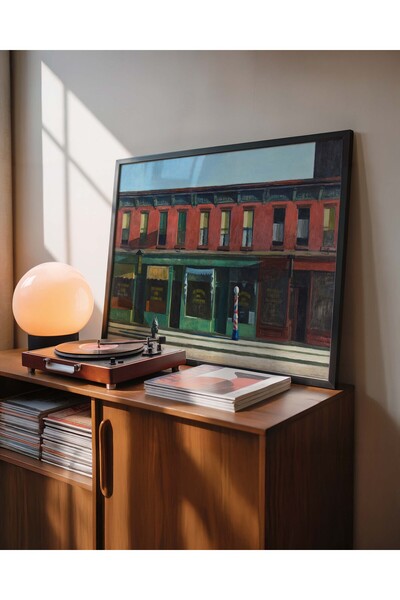 Pegziz Pictură murală „Dimineața devreme” de Edward Hopper – Pictură artistic...