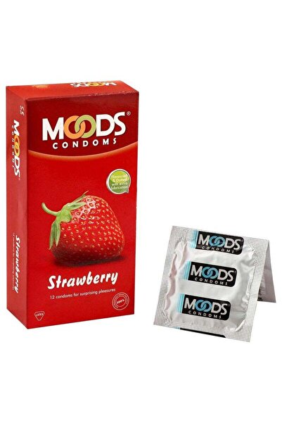 Moods واقيات ذكرية بنكهة الفراولة 12 قطعة:2631