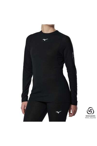 MIZUNO Bluză de damă Premium Merino-Negru-M