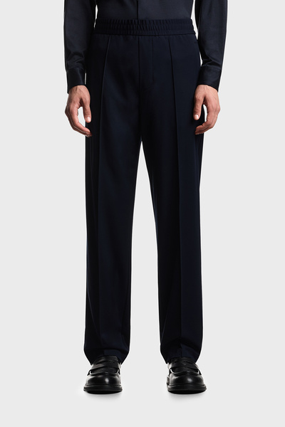 Emporio Armani Regular Fit Normal Waist Straight Leg Trousers Men's Pants Em0...