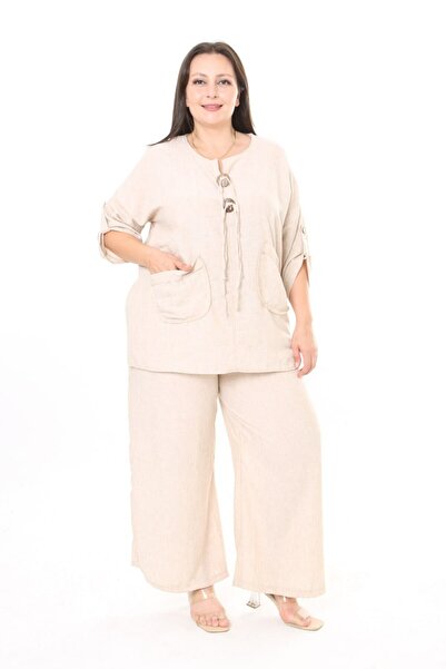 XL Modam Xlmodam Women's Linen Plus Size Suit