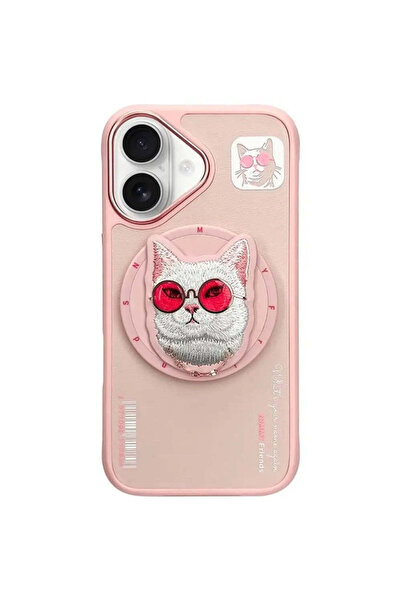 Nimmy Husă Ochelari Pisică Cool MagSafe pentru iPhone 16 - roz