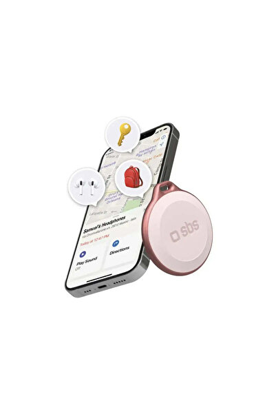 SBS Localizator impermeabil IP65 Track My Circle, compatibil cu Apple Find My...
