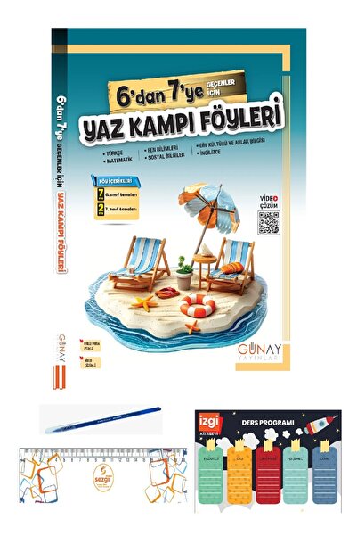 Günay Yayınları 6'dan 7'ye Geçenler İçin Yaz Tatili Föyleri