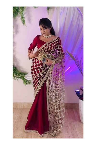 Generic Womens Fendy Silk Saree