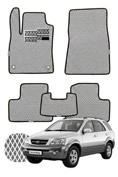 UNAL MAT Kia Sorento 2002-2009 Özelleştirilebilir Tam Set Premium EVA Paspas ...