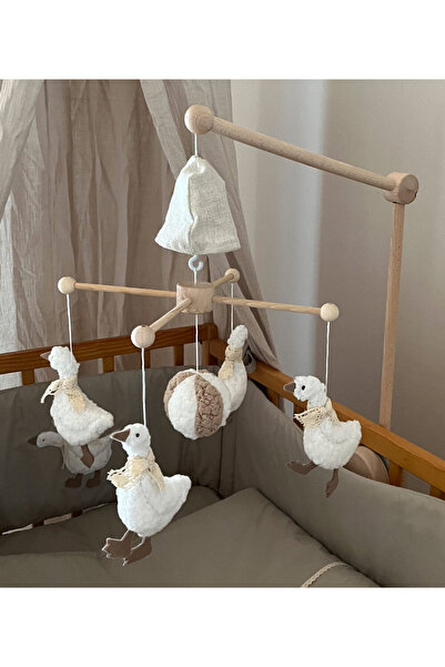 MUZPONY Carusel muzical din lemn Goose -