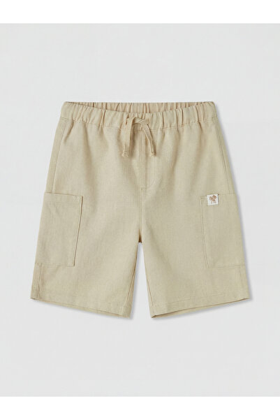 LC Waikiki Pantaloni scurți cargo pentru băieți, cu aspect de in