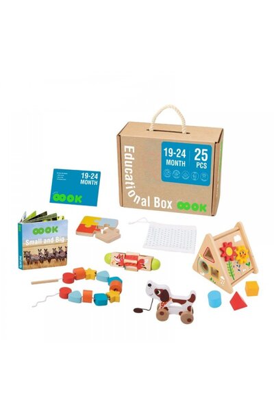 Tooky Toy Top Bottom Set of 25 pieces Educational box with Montessori sensory...