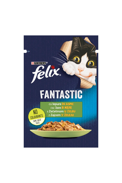 Felix Purina Fantastic hrană umedă pentru pisici, Iepure în aspic, 26 x 85 g