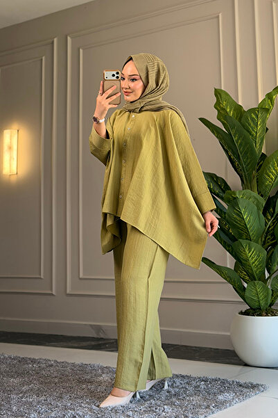 Suede Style 6459 - طقم قميص وبنطلون نسائي أنيق ومريح من فيفا