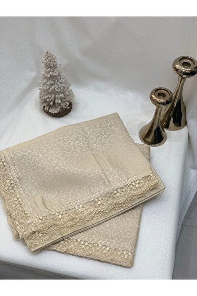 NİVEMESHOME Cappicino 160X220 Kdk French Lace Tablecloth