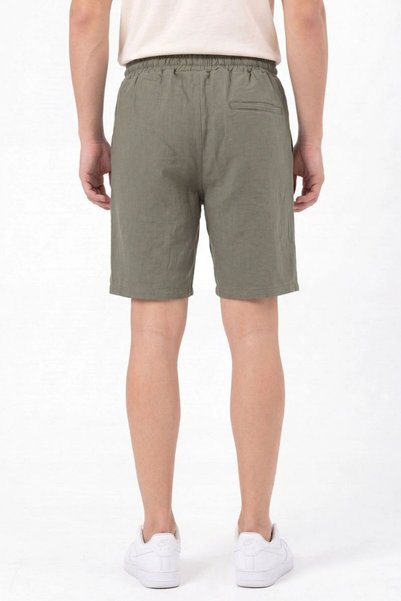 EXSPORT Men's Muslin Side Pocket Slit Casual Comfortable Linen Shorts