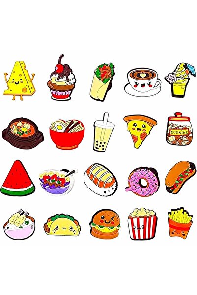 Arabest Cute Food Themed Shoe Charms 20 PCS, Fun Shoes Decoration Accessories...