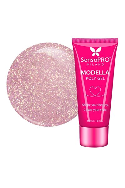SensoPRO Milano Polygel MODELLA - Luciu Rose Gold, 50ml