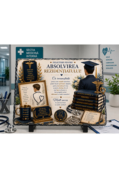 hiperborea Placă ardezie - Absolvirea Rezidențiatului pentru Doctor
